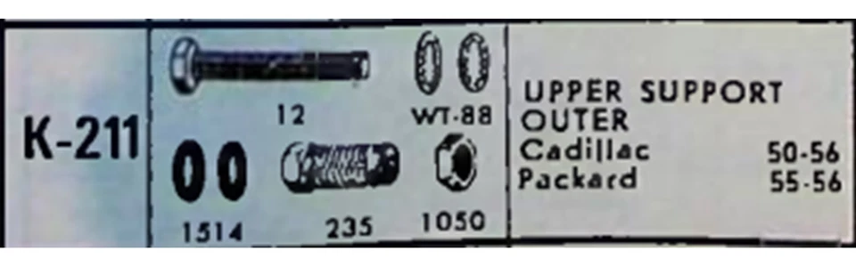 Packard 1955-56 Cadillac 1950-56 NOS brazo de control superior pin de pivote exterior Moog k211 Foto 2 de 2