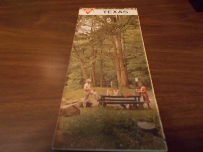 1964 Conoco TEXAS Vintage Road Map