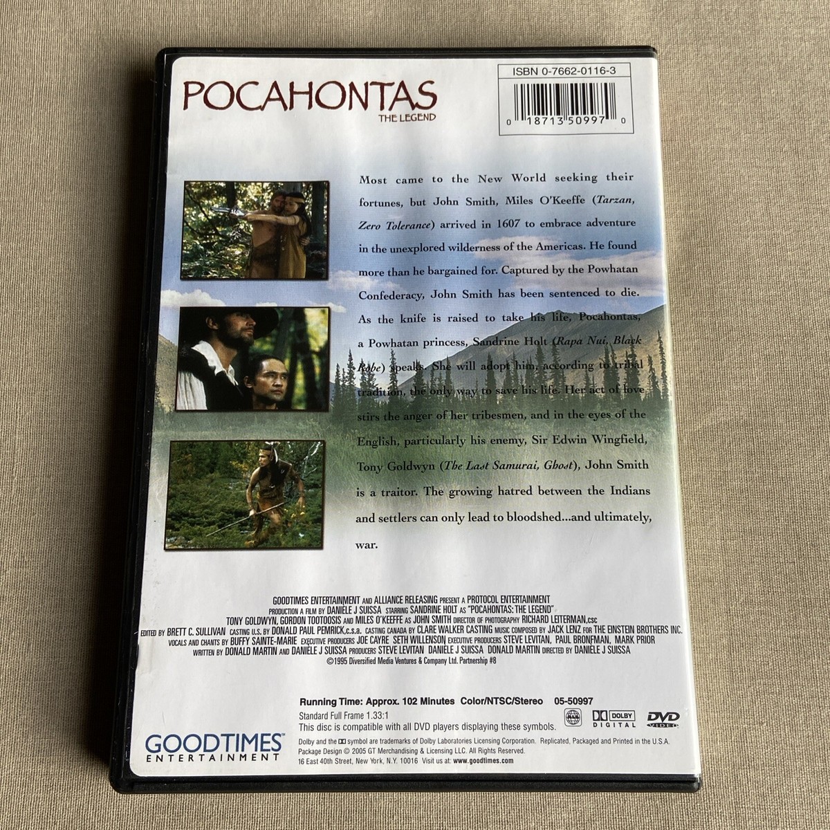 Pocahontas: The Legend (DVD 1995) Miles O'Keefe Tony Goldwyn