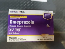 HealthCareAisle Omeprazole 20 mg, 42 Delayed-Release 42 Count Exp 04/25 #L3