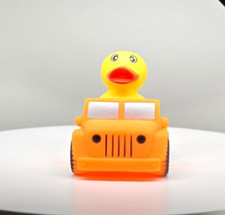 Rubber Duck Dash Ornament, Collectible Duck Duck Jeep, RARE Duck In ORANGE Jeep