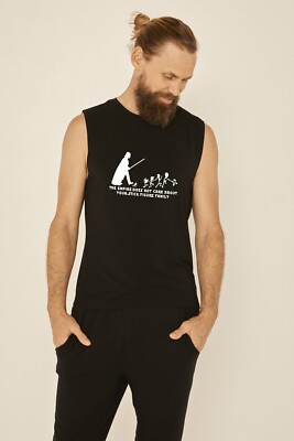 MEN WOMENS TEE SLEEVELESS TSHIRT EMPIRE STAR WARS STICK FIGURE FAMILY FUN GIFT