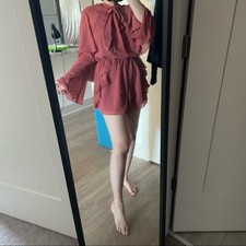 Revolve the fifth label Swiss dot ruffle playsuit size L $148 Dec Sale