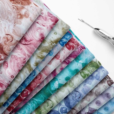 Marmoriert Mystic 100 % Baumwolle Handwerk Quilt Patchwork Jagen Nähen Projekt Stoff