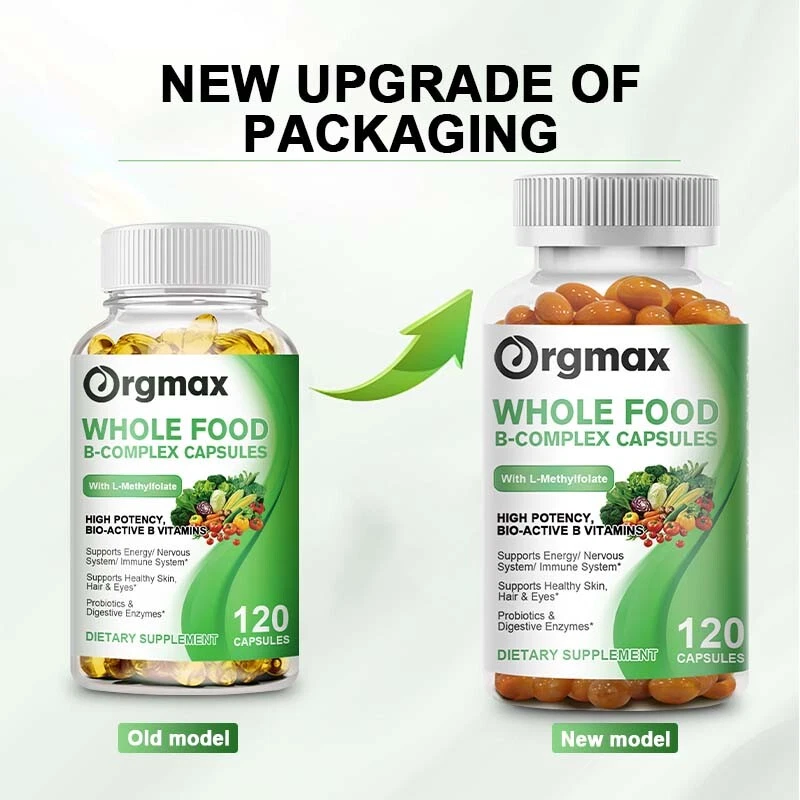 Complejo Vitamínico B Suplemento Vitamina B - Vitaminas Complejo B con B12, B6, B9 Foto 2 de 4