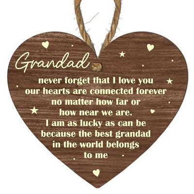LASER CRAFT SHAPES LTD Sentimental Grandad Love Plaque: Best Grandad Award & Keepsake Wooden Gifts