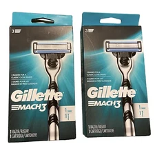Gillette Mach3 Mens Razor Handle and 2 Blade Refills