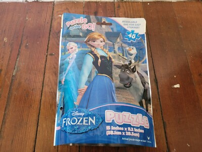 Frozen Anna & Elsa Puzzle on The Go in Foil Bag 48 Piece By Disney NEW ...