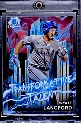 Wyatt Langford RARE ROOKIE BOWMAN CHROME INVESTMENT CARD SSP ROY RANGERS
