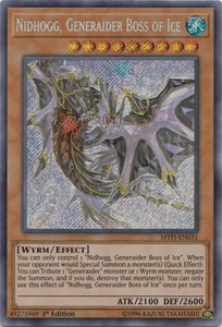 Nidhogg, Generaider Boss of Ice - MYFI-EN031 - Secret Rare - 1st Edition x1 - Ne