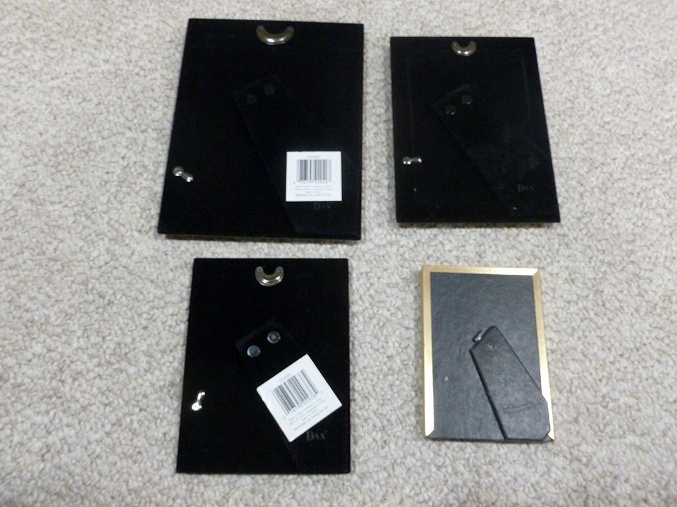 NEW CHARMING 4 ASSORTED VARIOUS SIZE( SILVER/GOLD) PICTURE FRAMES W/ GLASS 7985 - Image 3 of 3