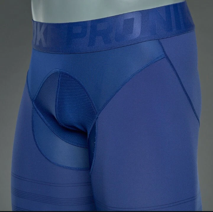 2016 Nike Pro Hyperrecovery Compression Tights Blue Silver Sz 2XL XXL 812988 455 - Image 3 of 4