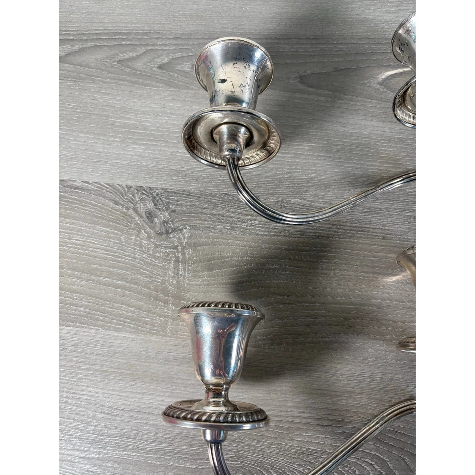 Candelabros convertibles Gorham Sterling CD-3 brazos de plata esterlina Foto 4 de 4