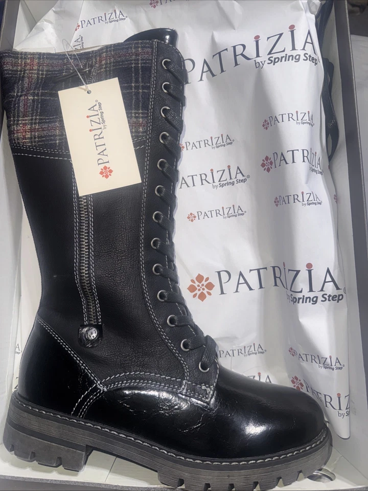 Patrizia Women’s Chickeye Tall Boots Size 7 1/2-8 Black New - Image 3 of 4