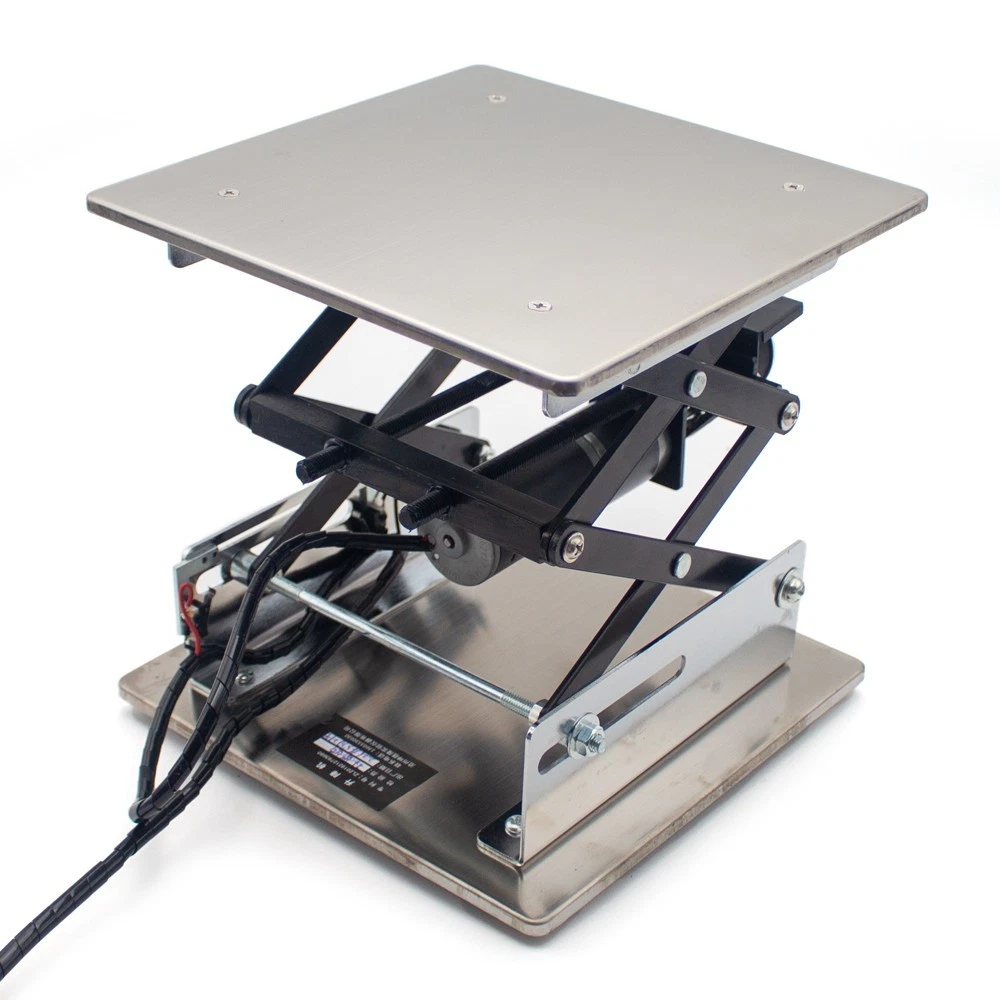 Plataforma elevadora eléctrica de acero inoxidable pequeño laboratorio soporte elevador control remoto