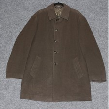 Vintage Lauren Ralph Lauren Overcoat Mens 44R Brown Classic Wool Blend