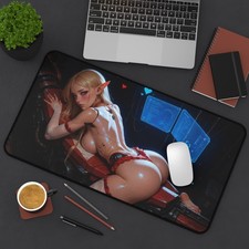 Anime Themed Desk Mat, Mouse Pad, Anime, Scifi, Anime Waifu Gamer Waifu