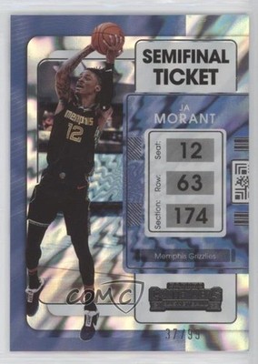 2021-22 Panini Contenders Semifinal Ticket 37/99 Ja Morant #3 z6j