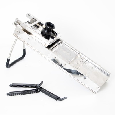Lehman's Foldable Mandoline Veggie Slicer with Interchangeable Blades
