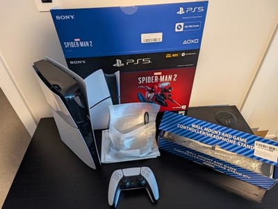 Sony PS5 Slim Digital Edition 1TB (CFI-2015) + DualSense Controller & Wall Mount