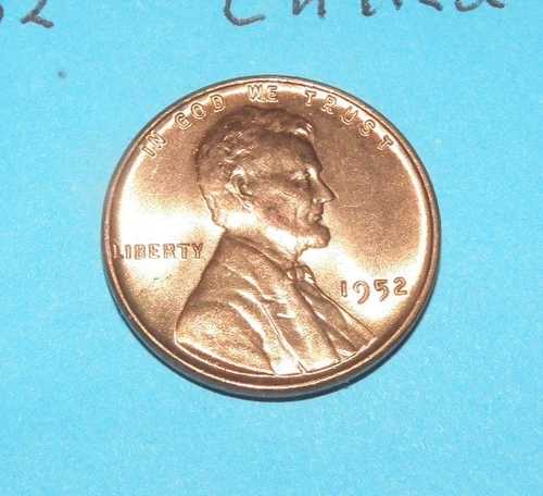 1952         LINCOLN WHEAT CENT   CHOICE RED UNCIRCULATED  #1