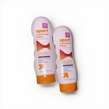 2- Up & Up Sport Sunscreen Lotion Broad Spectrum SPF 30 10.4 fl oz Exp 02/2026