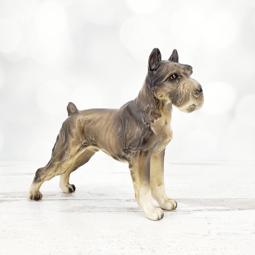 Vintage Lefton Japan Schnauzer Terrier Porcelain Dog #H80521 5" Figurine