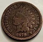 1879 Indian Head Cent Semi-Key Env Damage Verdigris Rough Surfaces BN1816