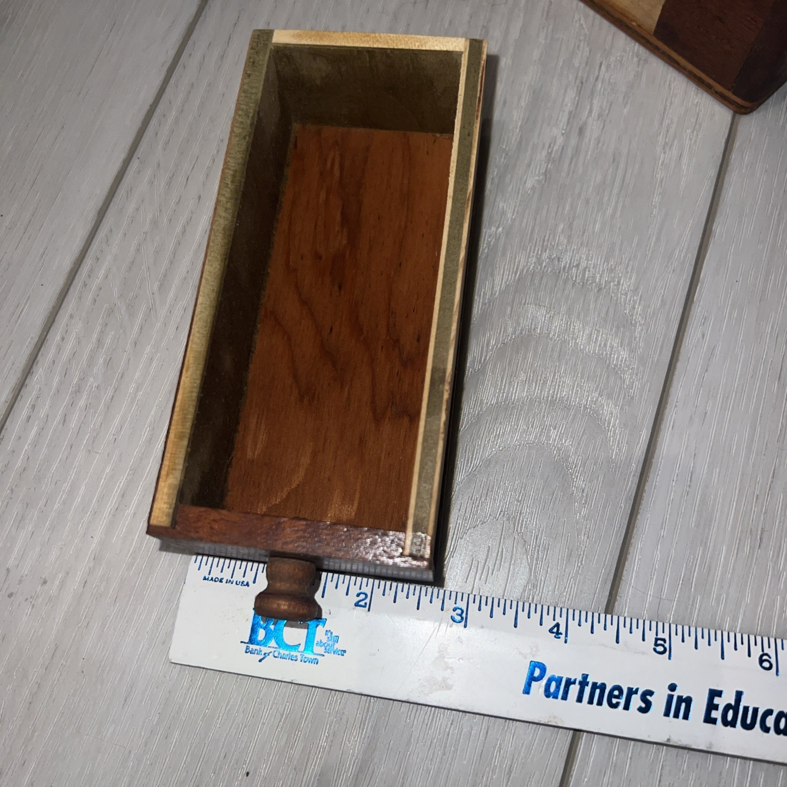 Vintage Wooden Bird Duck Sewing Caddy w/ Drawer, Scissors & Pin Cushion Beauty