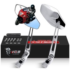 Motorcycle Mirrors Double Adjustable Compatible with YZF R1 R6 FZ6R Hayabusa