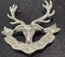 WW1 BRITISH MILITARY SEAFORTH HIGHLANDERS CAP BADGE