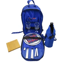 Picnic Time Romantic Camping Hiking Backpack Wine Cooler Utensils Tablecloth