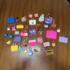 Lot Of 39 Barbie Bags, Purses, Suitcases, Backpacks, Lunch Boxes Some Vintage
