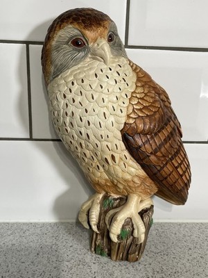 GROSSE BOSSONS KREIDEGESCHIRR WANDRELIEF RAUBVOGEL EULE FALKE HERGESTELLT IN ENGLAND