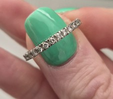 1.00ct Lab Created Diamond Full Eternity Ring F/VS In 9ct White Gold