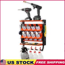 Heavy Duty Spray Can Holder Wall Mounted Storage Rack Towel Shelf Organizer New