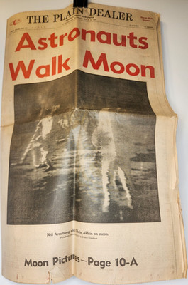 Vintage  Newspaper July 21, 1969 Apollo 11 Moon Landing Astronauts  Buzz Neil