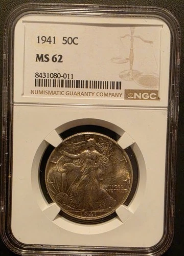 1941 Walking Liberty Half Dollar NGC MS62 | NGC Recently Certified |