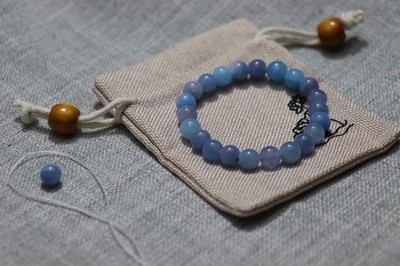 Armband aus natürlichem Aquamarin   handgefertigt!