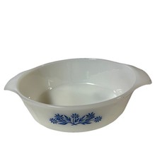Vintage Fire King Anchor Hocking 1qt  Casserole Dish #436 Blue Cornflower