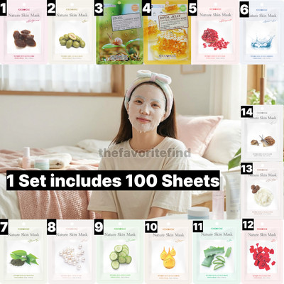 100pcs FOODaHOLIC Nature Skin Mask K-Beauty Set - Pick from 28 Types Korea Sheet