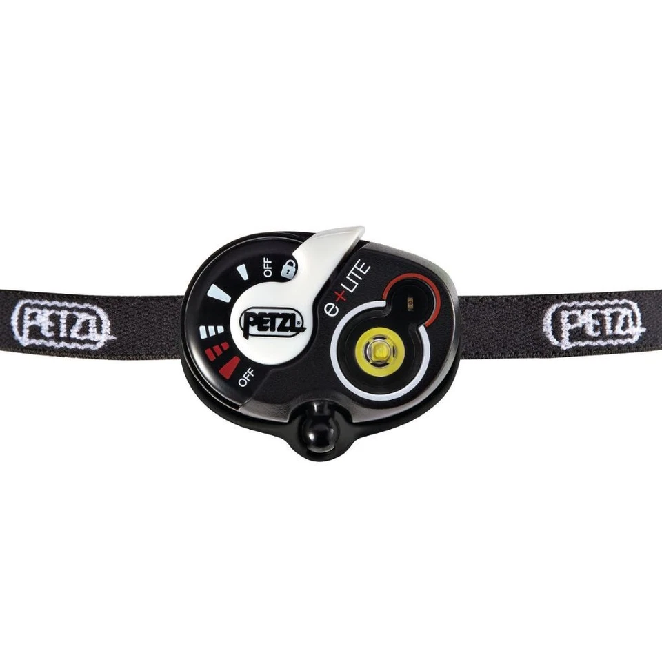 Faro de emergencia PETZL ultracompacto y ultraligero e + LITE blanco/negro - Imagen 2 de 4