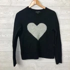 Banana Republic Women's Medium Wool Blend Long Sleeve Pullover Sweater Heart