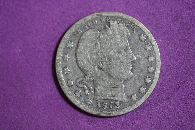 Estate Find 1913 - Barber Quarter!!  #J26646
