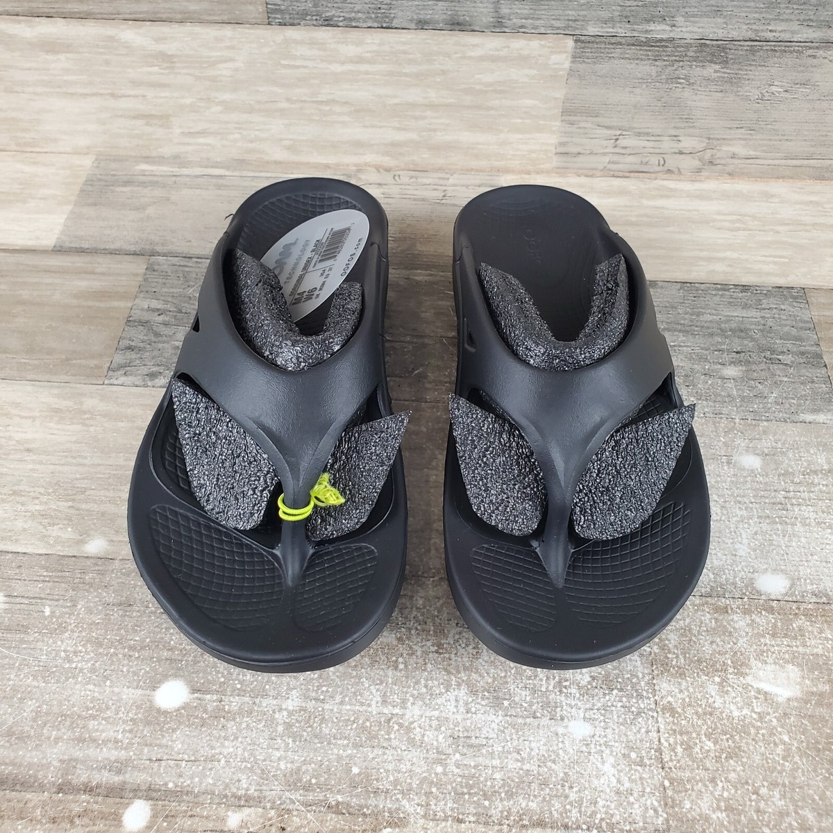 Oofos Ooriginal Womens Slides Sandals Sz 6 Black Rubber Flip