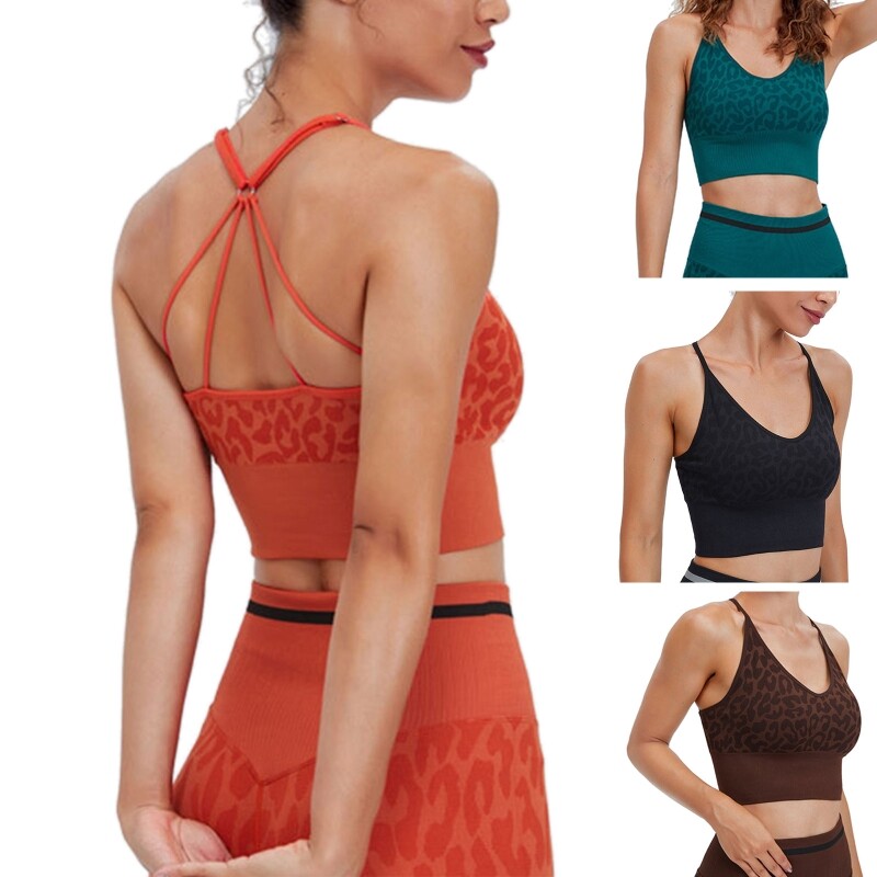 Sexy Push Up Sports Bra with Padded Top for Women Running Workout Beautiful Back Design