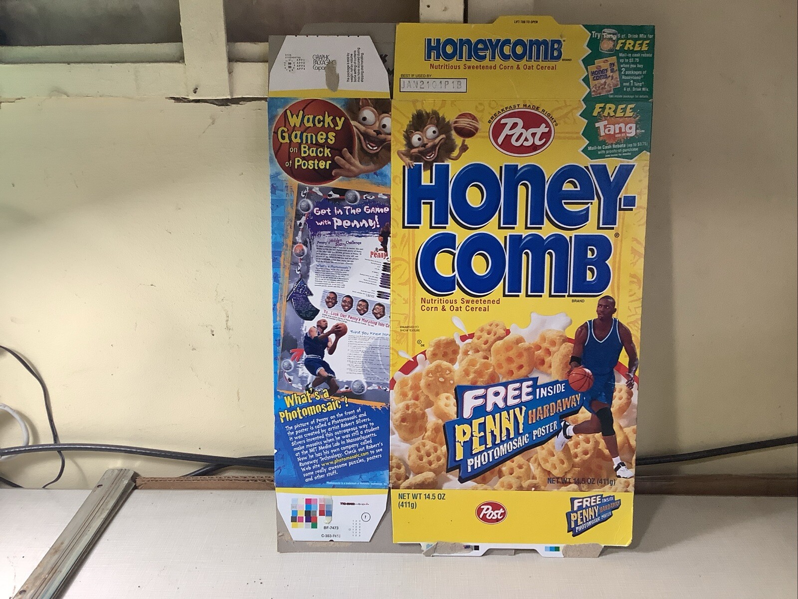 Post Honey-Comb Empty Cereal Box Penny Hardaway Free Unopened Poster