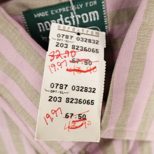 Vintage Gitman Bros Shirt Men Small Pink Stripes Button Up Western Frontier NEW - Picture 5 of 11