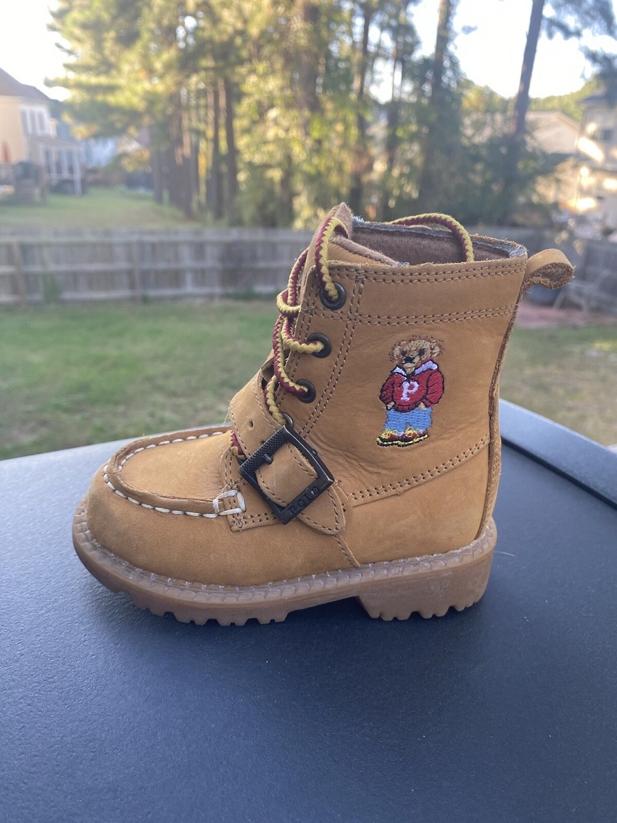 Polo Ralph Lauren Boots Toddler 6 Polo Bear Ranger Hi Suede  display picture 2