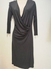 H&M Grey Wrap Style Long Sleeve Sheath Dress - Size S (862g)